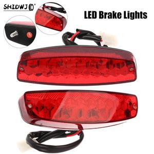 ATV 오프로드 바이크 오토바이 러닝 테일 라이트 범용 레드 LED 브레이크 3 와이어 12V 스톱 라이센스 미등