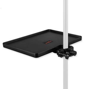 [미국배송] 미스터 파워 마이크 스탠드 플라스틱 트레이 클램프 온 랙 트레이 홀더는 대부분의 스탠드 무대 라이브 스트리밍 녹음 콘서트 공연 노래방(8.7인치 X 6.5인치)에 적합합니다