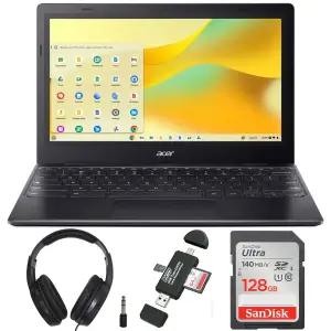 ACER Acer 크롬북 [세금포함] [정품] 311 11.6 HD 64GB LAPTOP 랩탑 노트북 + 스테레오 헤드폰 128GB SDXC