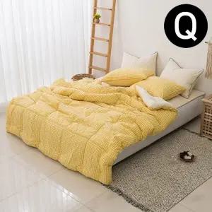 워싱 퀸 선염 순면 베개커버세트 어반체크 차렵이불 (WFJQZK3)
