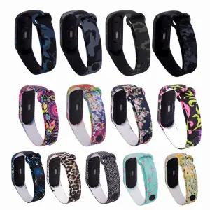 호환 샤오미 미 밴드 6 5 43 스마트 손목 밴드 피트니스 트래커 스포츠 실리콘 팔찌 교체 스트랩 MiBand 5