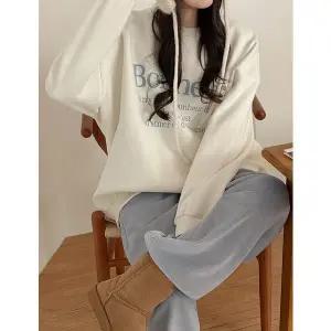 [공구우먼] 베이리 레터링 기모 맨투맨 85686 빅사이즈 여성의류