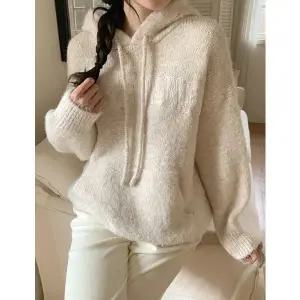 [공구우먼] 켈리포니아 후드 니트 85746 빅사이즈 여성의류