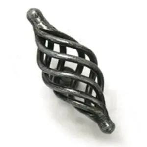 손잡이형 꽈배기 은착 핸들 전면 부착형 붙박이용 (WFJ6CS7)