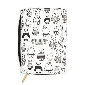 고미프렌즈 화이트.블랙 디자인 지갑 3단 (WFJR5ND)