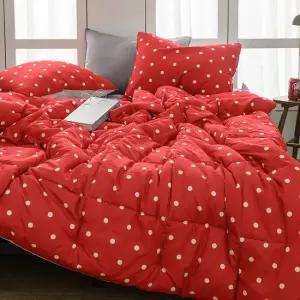 리빙홈 동글동글 세미 마이크로 차렵 침구세트 SS  이불 + 매트 + 베개커버