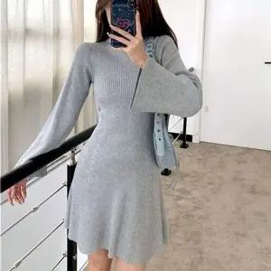 골지 원피스 미니 나팔 니트 LL D132 (KYR-WFH3R54)