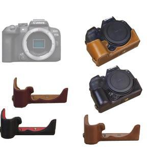 R10 PU/Canon EOS 카메라용 리얼  가죽 하프 베이스 바디 케이스 커버 보호대
