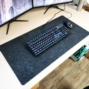 [하프클럽/알티피아]초대형 장패드 펠트 마우스 키보드 매트 다크그레이