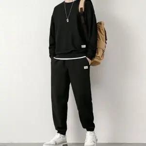 남성 심플 디자인 레이어드 느낌 맨투맨 조거 셋업 DMS-SET-Q4261025