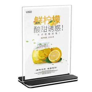 A4 아크릴 POP 꽂이 T자형 메뉴판 안내판 DD-12291 아크릴전시판 가격안내판