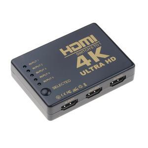 CCTV 4K HDMI 스위처 5 in 1 Out 3 호환 분배기 선택기 PC HDTV DVD PS4용 IR 리모컨이 있는 비디오 박스