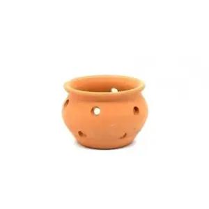 ksr 황토빛 공중걸이식물용 타공 토분 단지형 11x8cm (WFJ7PO3)