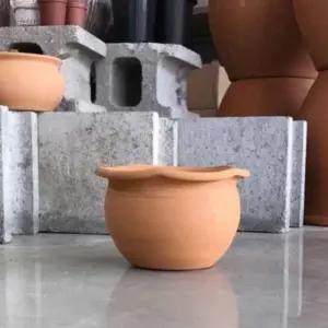 ksr 황토빛 평턱항아리 15x11cm 토분 (WFJ7PO9)