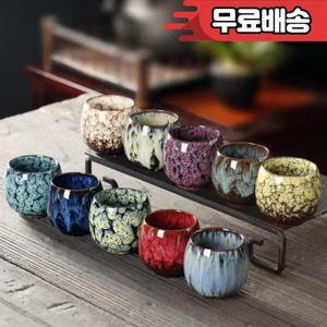 도자기 쿵푸 차 컵 음료 용기 식기 커피 머그잔 와인 가마 변경 1 110ml
