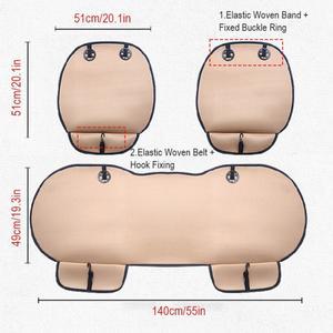 SEAMETAL 아마 자동차 시트 커버 리넨 패브릭 통기성 의자 보호대 패드 매트 범용 트럭 SUV