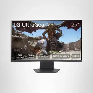 LG 27GS60QCB 울트라기어 커브드 게이밍 모니터 27인치 QHD 2560x1440 180Hz 1ms 1000R AMD 프리싱크 HDR10
