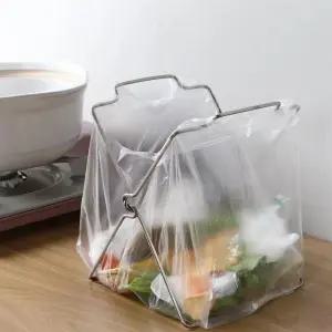 싱크대 접이식 스텐 쓰레기봉투 걸이 거치대 캠핑쓰레기통 쓰레기봉투걸이