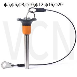 플라스틱 핸들-단일 작용 볼 잠금 핀  정밀 스테인레스 핀 푸시 자동 고속 릴리스 VCN120