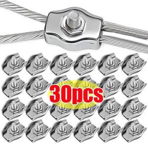 스테인리스 스틸 단일 와이어 로프 헤비 듀티 M2-M6 볼트 케이블 커넥터 클램프 고정 클립 패스너 하드웨어