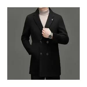 야무치 남자 데일리룩 정장자켓 더블 모직 울 코트 겨 도톰 트렌드 정장 넥 구스다운 안캐주얼 KUK4