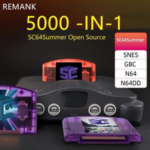 REMANK SC64Summer N64 오픈 소스 5000+ 레트로 게임 SC64 플래시 카트 지원 SNES GBC  HDMI