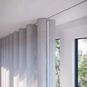 인지어스 커튼 트랙 천장 베이 창문/침실/샤워 모던 빌트 인 룸 디바이더 레일(블랙 2.3m/7.5피트)