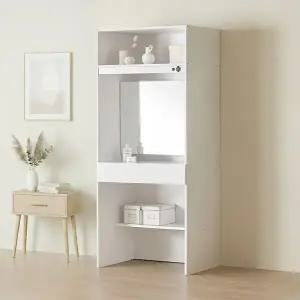 [아씨방가구] 마일 싱글 수납 화장대 옷장 800