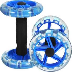 SEWACC 트윈 휠 피트니스 롤러 남녀용 복부 강화 장치 파란색 7.87 X 5.51 인치