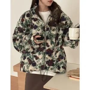 [공구우먼] 플링드 리버시블 플라워 점퍼 85756 빅사이즈 여성의류