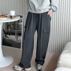 앞셔링 밴딩와이드카고바지 팬츠 카고 남자와이드팬츠 와이드 앞셔링카고바지