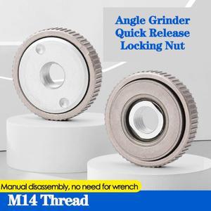 1PCS M14 앵글 그라인더 플랜지 너트 키트 - 퀵 릴리스 잠금 내부 및 외부 교체