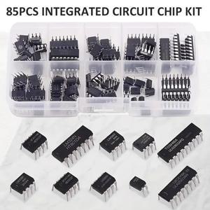 85PCS 10 가지  NE555 LM324 LM393 UA741 ULN2803 LM358 NE5532 PC817 집적 회로 DIP IC 조합 칩 키트