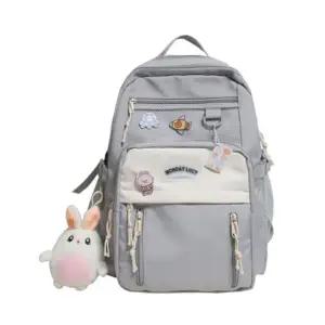 남녀공용 그레이 백팩 데일리 캐주얼 가방 (WFKAXT2)