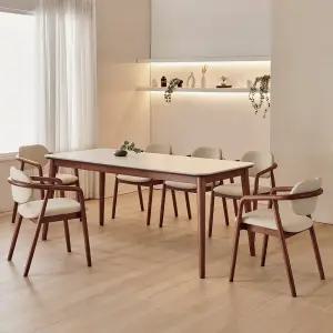 동서가구 로라 6인용 원목 세라믹 식탁 세트 1800 (의자6) DF927593