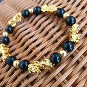 [하프클럽/]불교용품 매혹 불심 팔찌 실버 검정