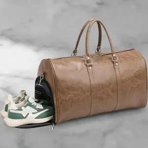 [신세계라이브쇼핑][옷자락] 남녀 공용 해외여행 대형 핸들 가죽 보스턴 가방