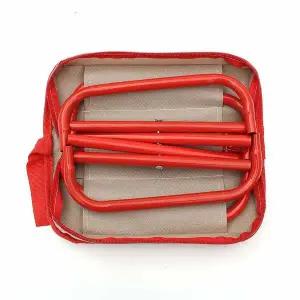 접이식 휴대용 미니의자 2개 세트 레드 파우치 포함