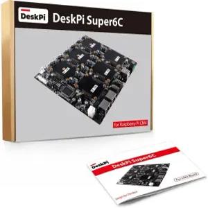 Raspberry Pi 컴퓨트 모듈 4용 DeskPi Super6C 클러스터 Mini-ITX 보드 6 RPI CM4 지원 전원 공급 장치