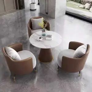 2인 3인 원형 세트 원목 테이블 미니 티테이블 4인 고급 카페