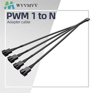 4핀 PWM 어댑터 케이블 1:1/2/3/4 컴퓨터 메인보드 CPU 쿨러 팬 분배기 PC 섀시 연장 전원