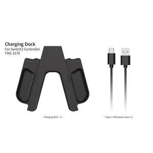 [호환품] 2 in 1 그립 충전 도크 (스위치 조이콘 휴대용 컨트롤러 NS 게임 액세서리용)