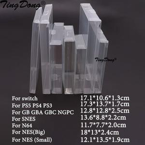 [호환품]GB SNES N64 NGPC 스위치 보호기 상자 PS5/PS4/PS3 용 투명 카트리지 케이스 커버