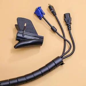 헤리밴드 3m 스피드 전선정리 스네이크 커버 케이블보호 블랙 헤리컬밴드