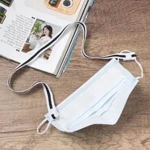 마스크목걸이 똑딱이 마스크 목걸이(화이트블랙) 마스크걸이