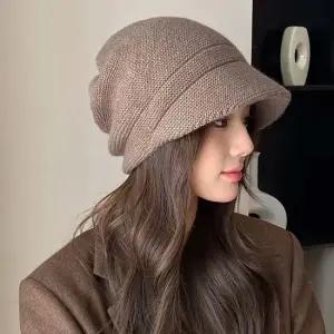 여자 깔끔한 디자인 겨울 방한 모자 촘촘 니트 캡 비니