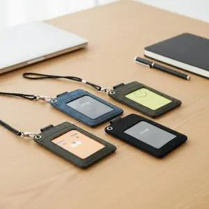 핑크풋 시스템 포켓 카드지갑 목걸이 카드홀더 패션 출근 똑딱이 교통카드 학생증 사원증