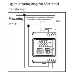 6IN1 DIN 레일 AC 볼트 모니터 단상 전압 전류 역률 측정기 전기 사용량 모니터 100A 110V 220V