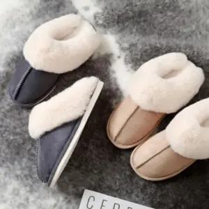 양털 슬리퍼 겨울 남녀 스웨이드 보온 단정 데일리 (WFKBS1D)