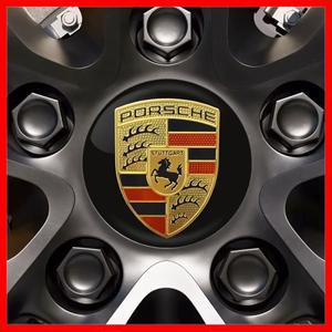 4개입 56MM 자동차 스타일링 휠 센터 허브 캡 스티커 액세서리 포르쉐 911 718 타이칸 파나메라 카이엔 마